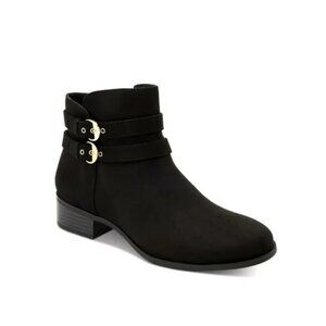 Charter Club Womens Jaimee Microsuede Strapped Booties